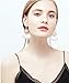 Tassel Earrings for Women HSWE Fringe Earrings Thread Dangle Earrings(White)