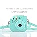 Fujifilm Mini 9/8/8+ Camera Bag,HelloHelio Classic Vintage PU Leather Camera Compact Case for Fujifilm Mini 9/8 /8+Instant Film Camera (Mint)