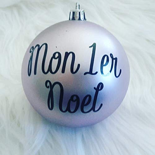 Boule De Noel Personnalisée Mon 1er Noel Diamètre 8 Cm En