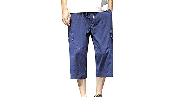 Casual Elastic Pant Calf-Length 