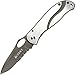 CRKT Pazoda EDC Folding Pocket Knife: Triple Point Serrations, Everyday Carry, Gray Ti Nitride Blade, Thumb Slot, Liner Lock, Stainless Handle, Pocket Clip 6490
