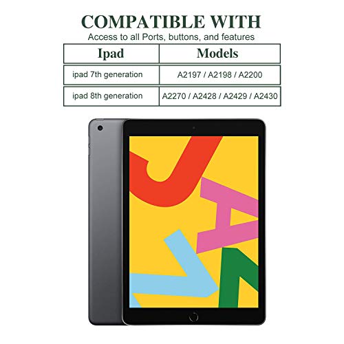 Vimorco iPad 10.2 Case 2019/2020, iPad 7th/8th Generation Case, Premium Protective Smart Case Auto Sleep/Wake Multi-Angle Stand Cover for iPad 7th/8th Gen