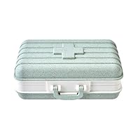RG51TQ61b Portable Travel Daily Pill Box,Pill Organizer Case with Creative Design, for Purse and Pockets Green