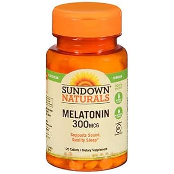 Sundown Melatonin 300 mcg Tablets 120 ea (Pack of 3)