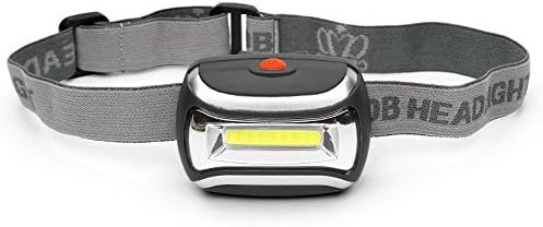 Adjustable LED Headlamp For All Outdoor Activities Camping Fishing Hiking Dog Walking. Water Resistant with Three Settings Including Flashlight - Black