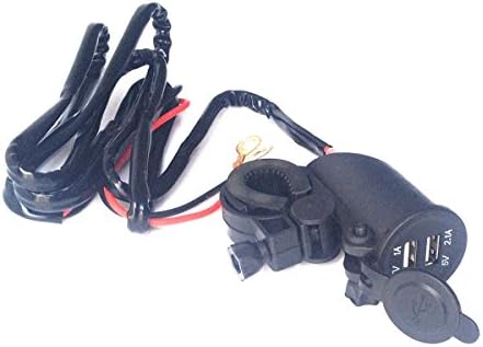 Motorcycle Waterproof Dual USB Phone Charger Motorbike Handlebar GPS 12V Power Supply 2.1A