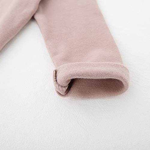 MODNTOGA Kids Baby Girls Basic Solid Color Turtleneck T-Shirt Tops Long Sleeve Clothes (Pink, 90(18-24Months))