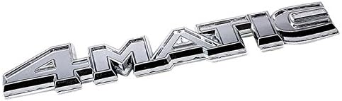 UrMarketOutlet 4MATIC Chrome Aluminum Alloy Auto Trunk Door Fender Bumper Badge Decal Emblem Adhesive Tape Sticker