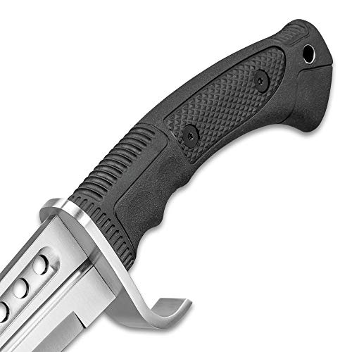 Honshu Spartan Sword and Sheath - 7Cr13 Stainless Steel Blade, Grippy TPR Handle, Stainless Steel Guard - Length 23"