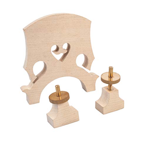 B Blesiya Exquisite Maple Wood Double Bass Replacement Bridge String Instrument Accessory