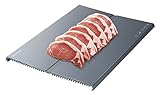 Nuovoware Fast Defrost Tray, Premium HDF Aeronautical Aluminum Alloy Thawing Plate, Thaw Frozen Meat or Food Quickly and Safely without Electricity, Microwave, Hot Water or Any Other Tools, Black