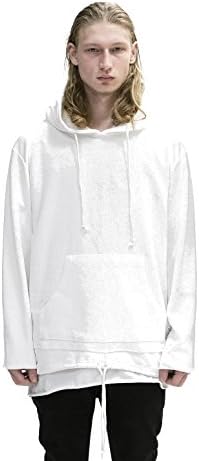 Double Layer Reversed French Terry Hoodie in Off-White (Small, Off-White)