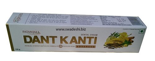 Patanjali Dant Kanti Advance - Dental Cream for Sparkling White Teeth and Healthy Gums. 1 Pack - 100