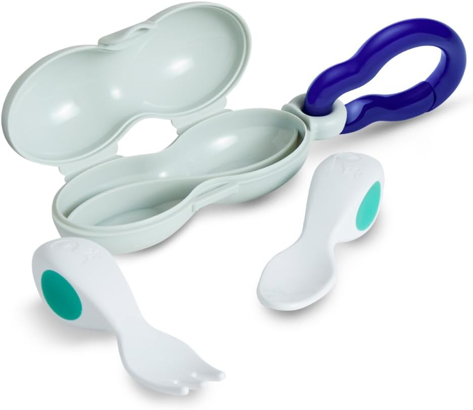 doddl Baby Cutlery Set 6–12 Months Spoon & Fork Fresh Green