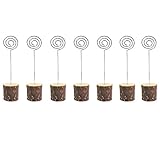 SAIKA Wooden Base Photo Memo Clip 7pcs for Fujifilm Instax Mini Film Photos/ Wedding Table Name Number/ Notes/ Business Card/ Place Name/ Message Bar/ Postcard/ Mission Card/ Memorandum