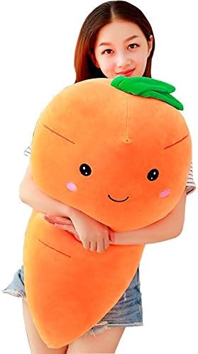 TOPJIN Lovely Plush PP Stuffed Vegetable Carrot Toys Throw Pillow for Kids Adults Gift 75cm/29.5"