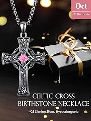 ADMETUS Black Celtic Cross Necklace Sterling Silver