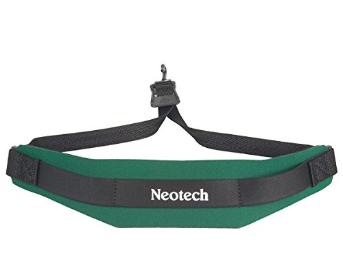 image for Neotech Soft Sax, Forest Green, Regular, Metal Hook Saxophone Strap 19