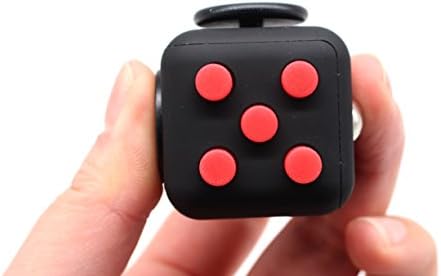#1 Best Selling Fidget Cube | Best Reliever of Stress And Anxiety for Children and Adults | Anxiety Attention Toy | Black Red Cube