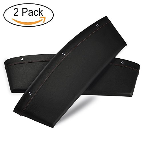 Car Side Pocket Organizer and Catcher (PU Leather) – Gap Filler – Stop the Drop in between Seats and Console – Car Storage Interior Accessories – Set of 2 (Black) Car Side Pocket Organizer and Catcher (PU Leather) – Gap Filler – Stop the Drop in between Seats and Console – Car Storage Interior Accessories – Set of 2 (Black)
