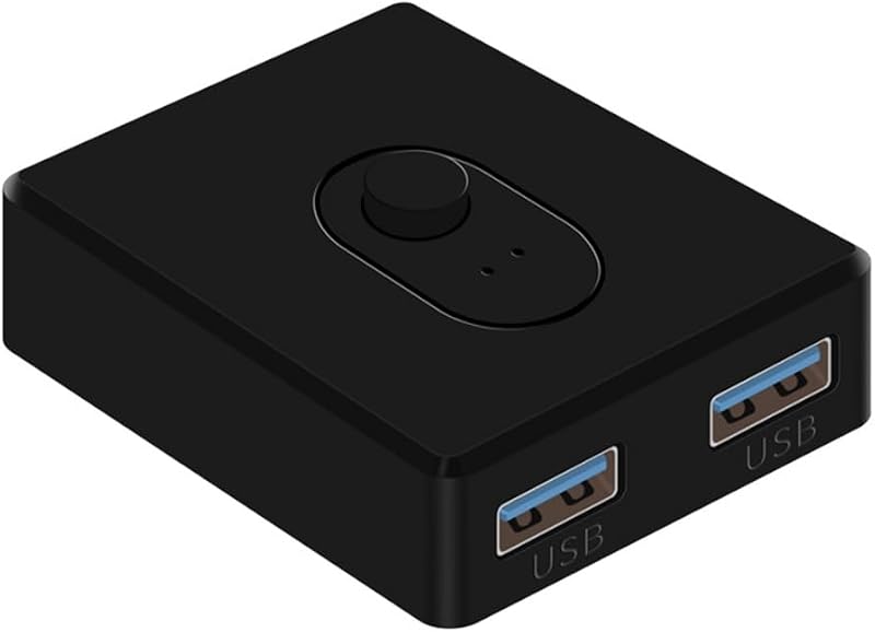 Dawafit USB 3.0 KVM Switch 2 Port USB Hub PC Laptop Keyboard Mouse