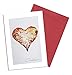 Rare Red Sea Glass Heart Note Cards. 3.5x5 Set of 10 Blank Cards Matching Envelopes. Great Birthday Cards, Thank You Notes & Invitations. Best Quality Christmas, Mother's Day & Valentine's Day Gifts