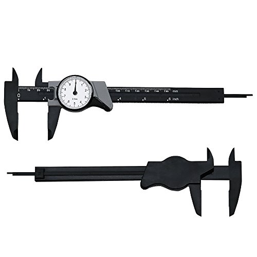 QST Express Dial Calliper Shockproof Plastic Vernier Calliper Metric Micrometre 4 Way Gauge Measuring Tool
