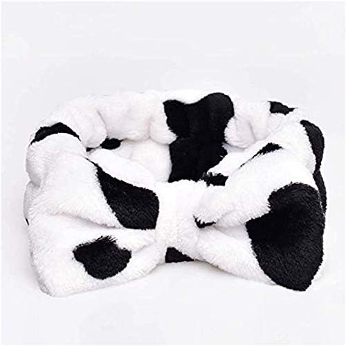 HUIANER Bowknot Headbands Makeup Headband Soft Coral Fleece Elastic Hair Bands for Spa Shower Mask and Washing Face for Woman Girls Pack of 6 - Image 5
