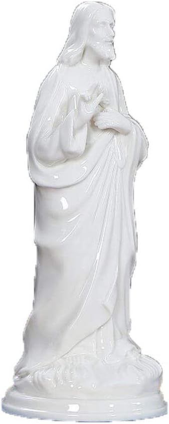 ningdeCK Christmas Nativity Scene Decoration Jesus in Manger Star Bethlehem Virgin Mary Figurine Statue Home Church Accessories Gift Ceramic-White