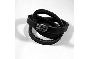 BESTORQ AX20 Cogged V-Belt, Raw Edge X5 EPDM V-Belt, Black, 22" Outside Circumference x .51" Width x .34" Height, Pack of 1