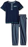 CHEROKEE Toddler Boys' Fashion Tee and Pant Set, Navy, 18M