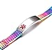 JF.JEWELRY Medical Alert Bracelets for Women, Nylon Braided Medical Bracelet, Personalized Custom Medical ID Bracelets for Women - Colorful, 7.5 Inches