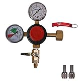 Co2 Beer Regulator. Taprite Brand, Double Gauge, w/ Check Valve by Kegconnection