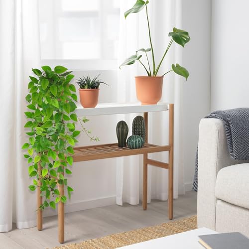 ROLLWAY Pack of 3 Artificial Hanging Plants 100 cm Artificial Plant Hanging Ivy Artificial Plants Like Real Plastic Plants Plastic Green Plant Balcony Plants Fake Vine for Outdoor Garden Balcony