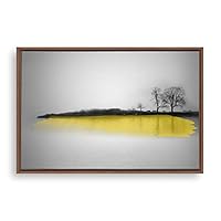 Framed Canvas Wall Art Black and White Scenery Canvas Prints Home Artwork Decoration for Living Room,Bedroom - 16x24 inches