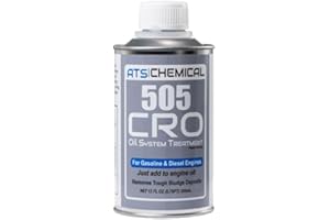 ATS Chemical 505 CRO Oil System Treatment - 12 oz Engine Oil Additive - Cleans Sludge, Reduces Emissions, Quiet Smooth Idle & Restores Performance in High-Mileage Gas & Diesel Engines