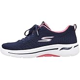 Skechers Women's Go Walk Arch Fit Unify, Navy/Coral, 10
