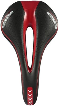 Bike Saddle Mountain Bike Seat Professional Road MTB Gel Comfort Bicycle Seat Cycling Seat Cushion Pad 27*15cm (Black&Red)