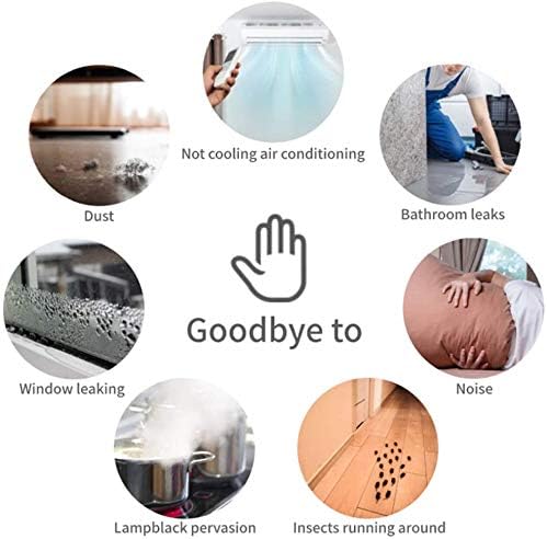 Cafopgrill 5M 45mm Self-Adhesive Seal Strip Weather Draught Excluder Door Window Wind Insect Dust Prevention Sealing Tape Roll for Kitchen Bathroom(04) - Image 3