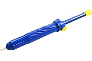BELMAKS Solder Sucker Desoldering Pump Sucking Vacuum Desoldering Pump with Teflone Tip 13" Silicone Tool Blue Soldapullt Removal Kit