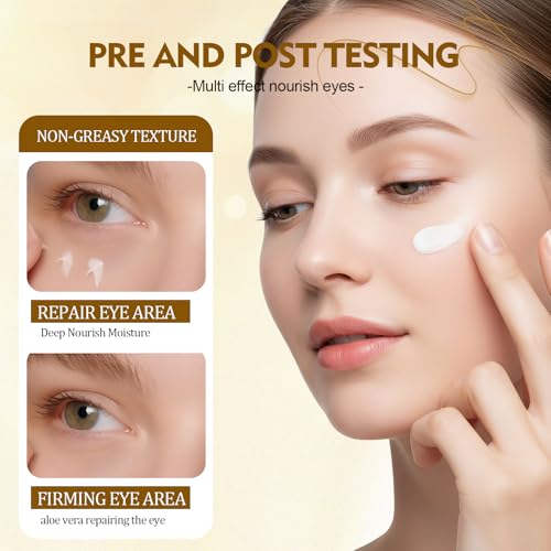 Anti-Wrinkle Eye Contour Cream for Removing Bags and Dark Circles with Collagen, Glycerin and Hyaluronic Acid, Anti-Aging Treatment for Visibly Fresh Eye Contour, 20g