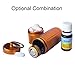 MEECN Two-Layer Pill Organizer, Waterproof Pill Container, Pill Holder can Store Pills Anything Sizes, Vitamins, Cod Liver Oil, Supplements and Medication, Rv products, Size:1.6 x 1.6 x 4.4 in(Orange)