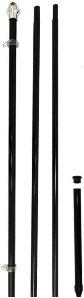 Flagpole Hardware - Founding Fathers Flags - 10ft Black Flag Pole & Spike - Perfect for Any Outdoor Use!