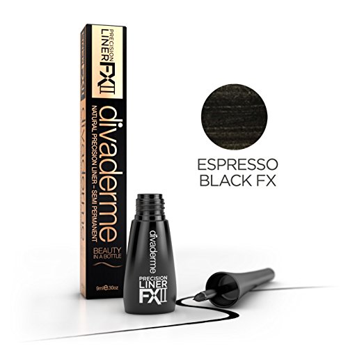 Divaderme Precision Liner FX II - 100% Natural Eyeliner (Espresso Black FX)