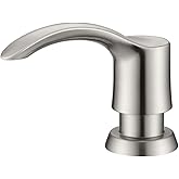 GAGALIFE Kitchen Sink Soap Dispenser with Large Bottle (Brushed Nickel), Built in Sink Soap Dispenser Refill from Top G080BN