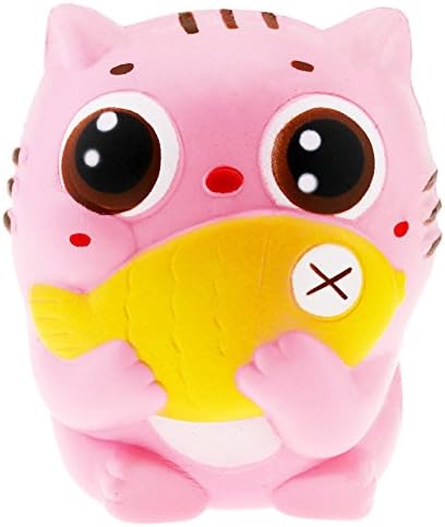 Kawaii Jumbo Slow Rising Squishies Scented Cat with a fish Stress Relief Toy Kid Toy Hand Toy Decorative Props