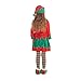 Girls Christmas Elf Costume Toyshop Santas Little Helper Kids Festive Outfit - Medium (Age 6-8) Red