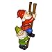 Design Toscano Up The Ladder Climbing Gnomes Funny Gnome Garden Statue, 11 Inch, Polyresin, Full Color
