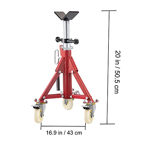 VEVOR Pipe Stand, Pipe Jack Stand, V Head Pipe Stand Adjustable Height