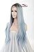 K’ryssma Ombre Blue Lace Front Wigs, Long Natural Straight Ombre Synthetic Wig with Dark Roots Heat Resistant Lace Wigs for Women 24 inches
